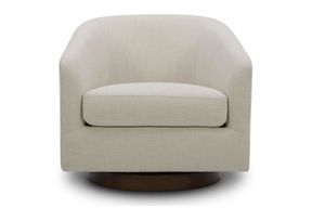 Contemporary Bennett Upholstered Swivel Barrel Chair