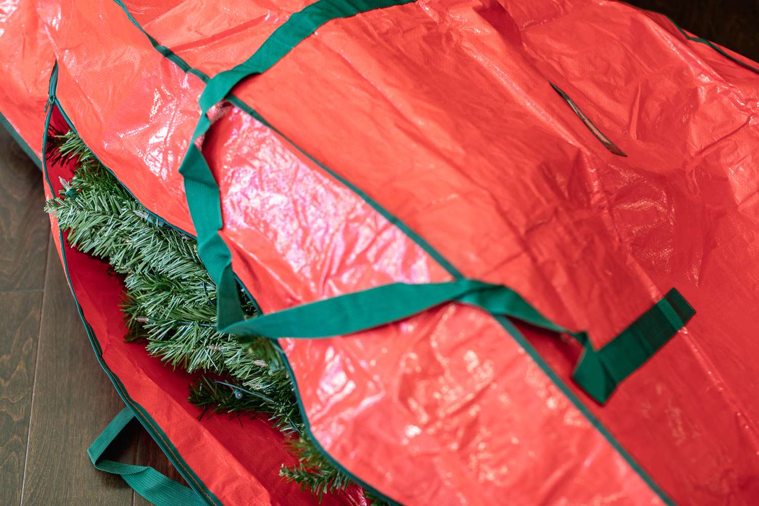 Holiday tree in a storage pouch